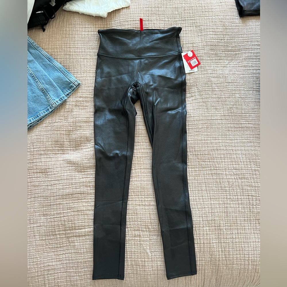 Brand new never worn Span faux leather leggings